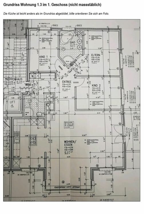 4 1/2 Zimmer- Wohnung im ersten Geschoss 22