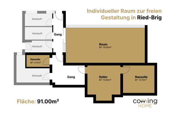 Vielseitiger Raum im Erdgeschoss in Ried-Brig - ideal für Lagerung, Handwerk oder kreative Nutzung 1
