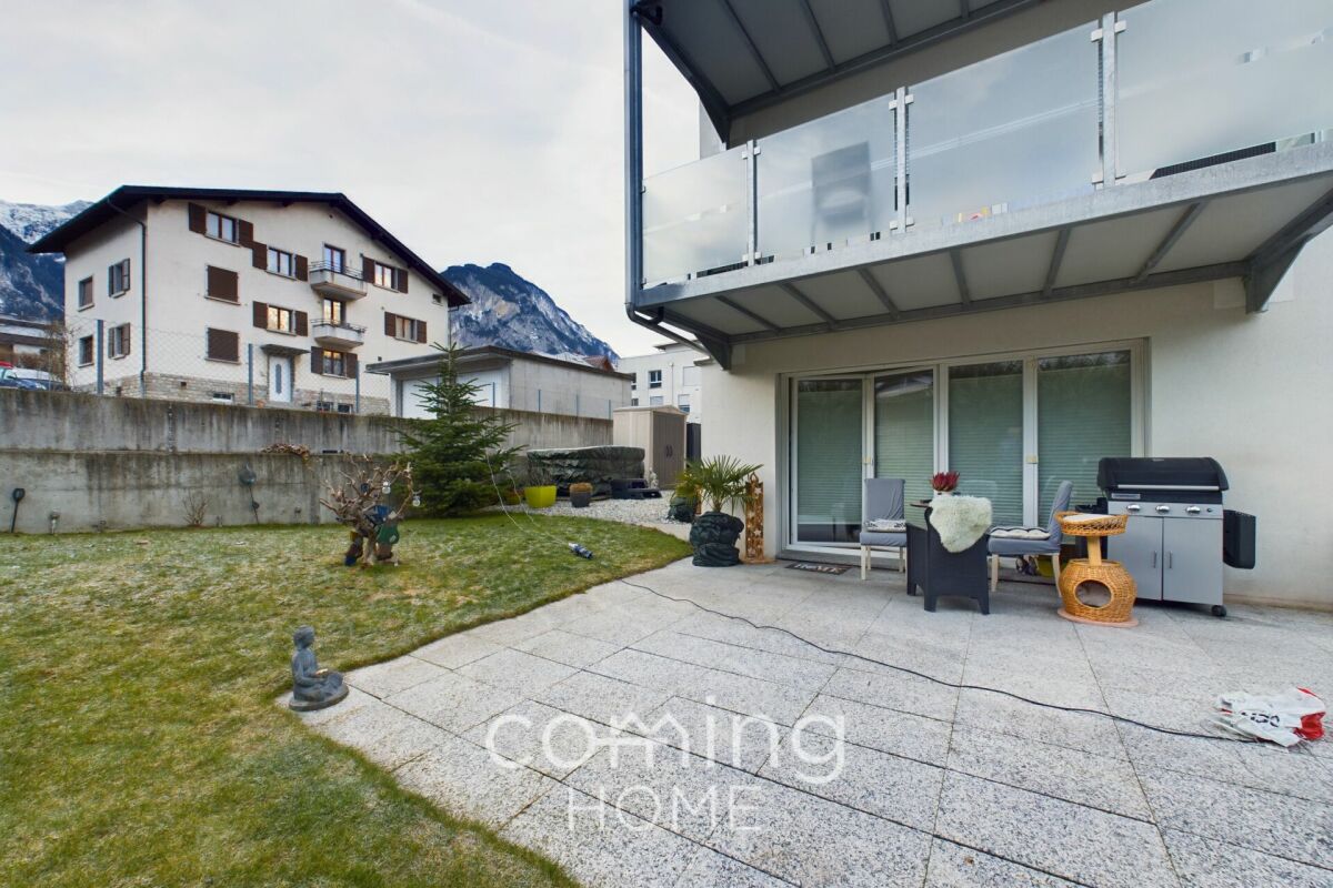 4.5-Zimmer-Wohnung in Susten - Privatgarten, zeitgemässer Ausbau und zentrale Lage
