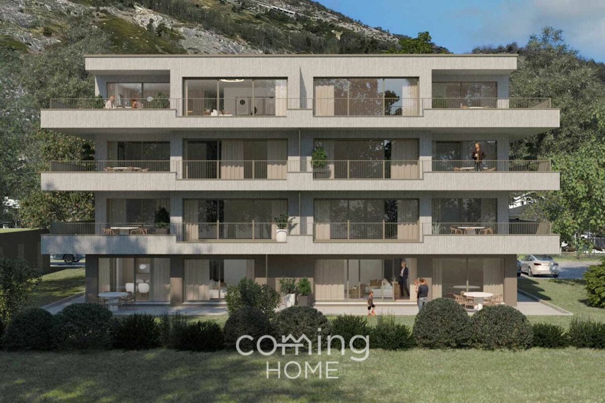 New 4.5-bedroom apartments in Niedergesteln?modern, featuring numerous balconies, and offering unobstructed mountain views