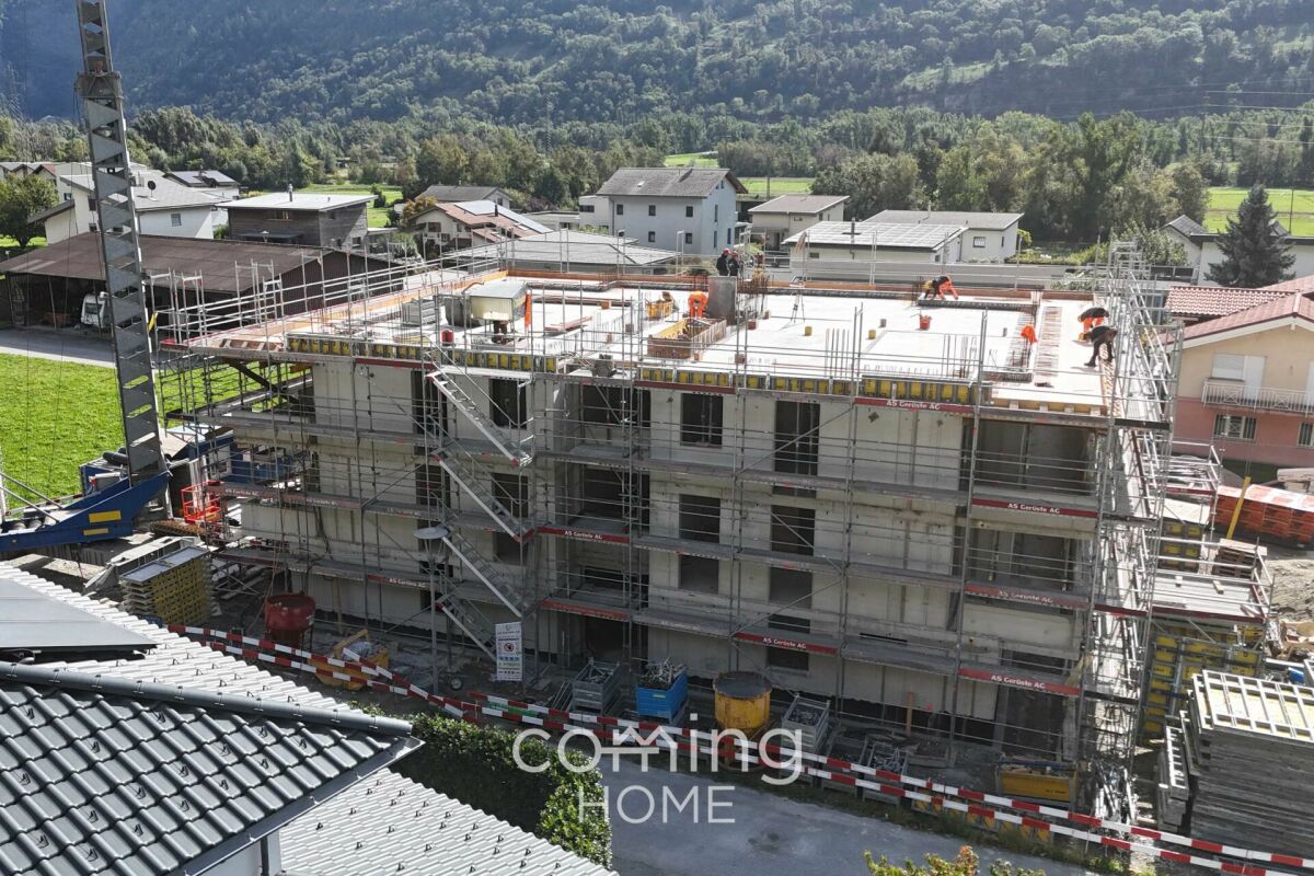 New 4.5-bedroom apartments in Niedergesteln?modern, featuring numerous balconies, and offering unobstructed mountain views