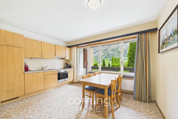 Wohnen oder Ferien: 4-Zimmerwohnung in Leukerbad mit Bergpanorama 1