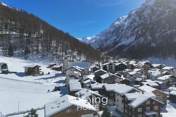 Abends am Cheminée, morgens mit Bergblick - 2.5-Zimmer-Wohnung in Saas-Grund 12