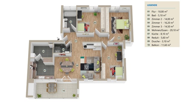 Ankommen und Wohlfühlen  ruhige Wohnung mit Balkon 13