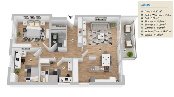 Helle & moderne 1.5-Zimmer-Wohnung in Stein AG 12