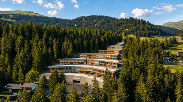 Moderne 2.5-Zimmer-Terrassenwohnung mit 20 m² Terrasse in Laax