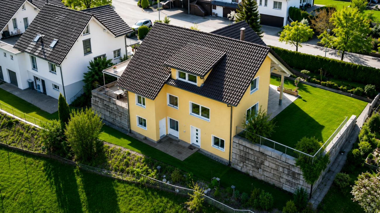 Modernes 10.5-Zimmer-Einfamilienhaus mit Weitsicht, Minergie-Standard und vielseitigem Nutzungspotenzial in Pfungen