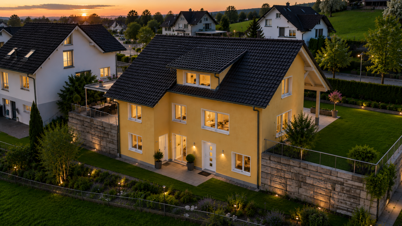 Modernes 10.5-Zimmer-Einfamilienhaus mit Weitsicht, Minergie-Standard und vielseitigem Nutzungspotenzial in Pfungen