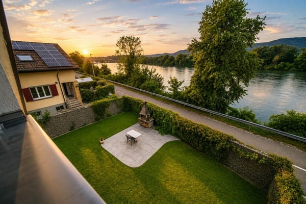 Luxuriöses Wohnen direkt am Rhein - exklusives 6.5-Zimmer-Einfamilienhaus mit traumhafter Aussicht 25