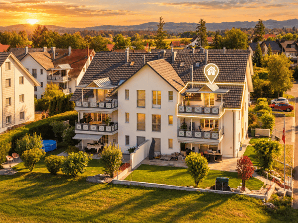 Wohnen mit Weitblick - charmante 4.5-Zimmer-Duplexwohnung mit Holzambiente und Sicht auf den Pfannenstiel