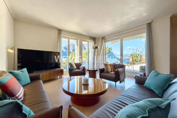 Lugano-Bissone: Wohnung mit direktem Zugang zum See, Aussenpool, Seeblick & Bootsplatz zu verkaufen 3