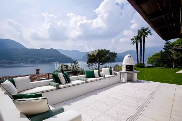 Lugano-Figino: Elegante Villa mit traumhafter Aussicht auf den Luganersee & Indoor-Pool zu verkaufen 2