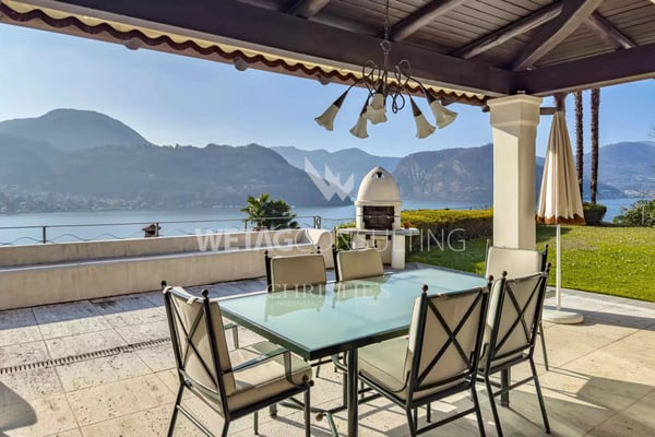 Lugano-Figino: Elegante Villa mit traumhafter Aussicht auf den Luganersee & Indoor-Pool zu verkaufen 11