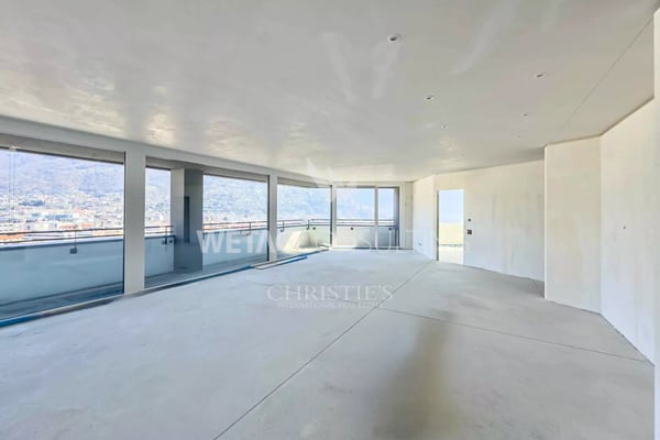 In Lugano steht ein modernes, im Rohbau befindliches Penthouse mit Blick über die Stadt & den See zum Verkauf 3
