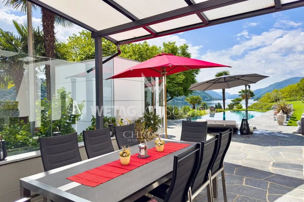 Lugano-Agno: Elegante Villa mit Panorama-Infinity-Pool, Sauna & weitem Blick auf den Luganersee zu verkaufen 13