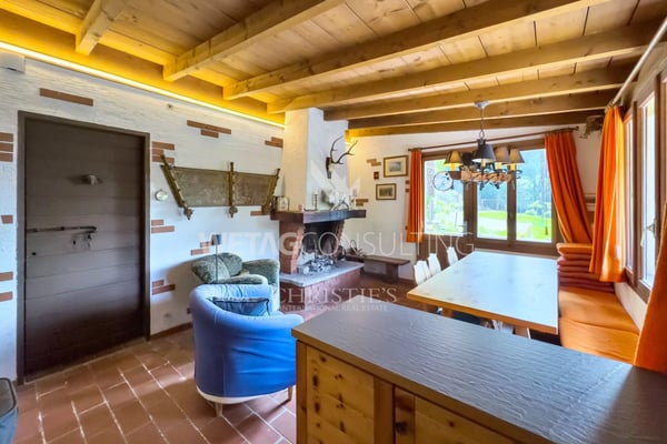 Grosszügige Liegenschaft im Grünen mit Hauptvilla, Gästehaus & unabhängiges Grotto, zu verkaufen in Rivera-Monteceneri 9
