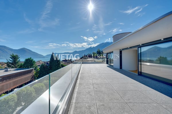 Luxus 5,5-Zimmer-Duplex-Penthouse-Wohnung mit Blick auf den Lago Maggiore in Ascona zu verkaufen