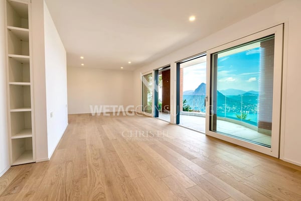 Moderne Reihenvilla mit privatem Garten & Panoramablick auf den Luganersee in Lugano-Aldesago zu verkaufen 4
