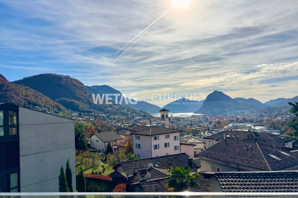 Elegante Penthouse-Wohnung im Rohbau in Lugano?Canobbio zu verkaufen, mit Panoramaterrasse & Blick auf den Luganersee 1