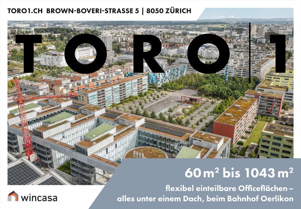 Dynamisch. Modern. Perfekt angebunden. Ihr Büro im Toro 1 1