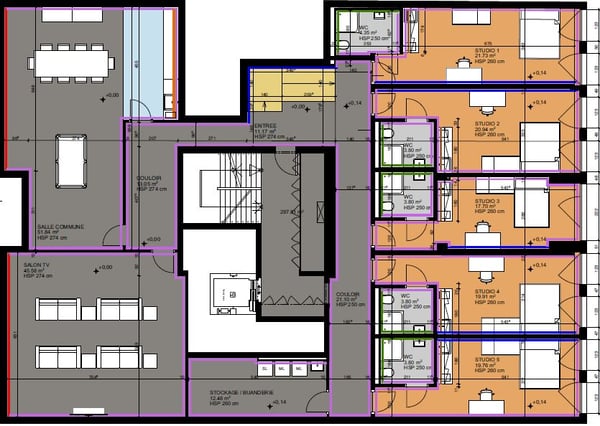 Studio meublé avec espace de confort à vivre 6