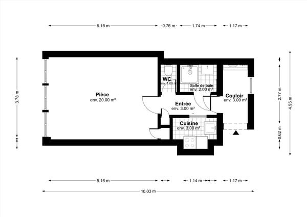 Studio proche de la gare Cornavin 8
