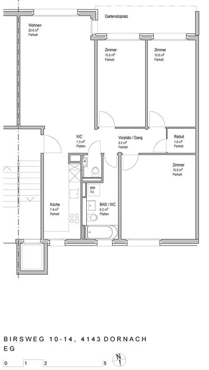 Wohnen an der Birs mit Gartensitzplatz 8