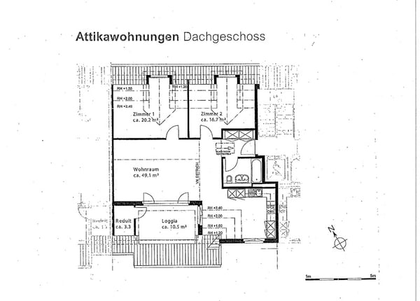 Ruhige Dachwohnung mit Loggia 7