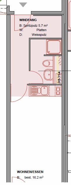 1-helles Wohnzimmer mit integrierter Küche 7