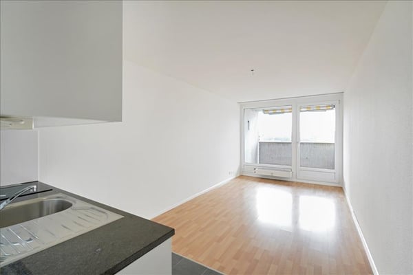 1-helles Wohnzimmer mit integrierter Küche 2