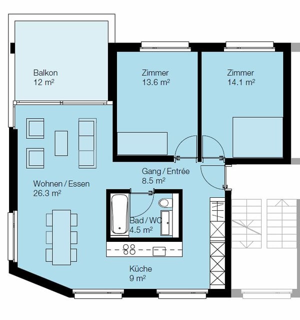 Mieten ohne Kaution - Wohntraum mit grossem Balkon! 10