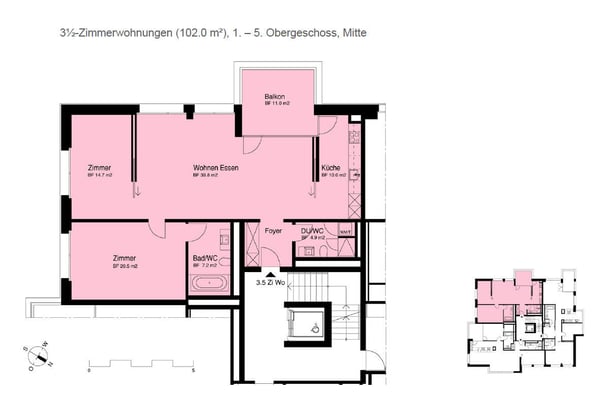 1.5-Zimmer-Wohnung im Seefeld, 120 m2, 5. Stock 9