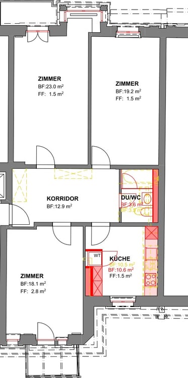 Charmante 4-Zimmerwohnung an begehrter Lage in Zürich-Hottingen 3