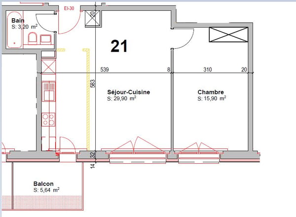 Appartement de 2.5 pièces rénové avec garantie de loyer offerte 5