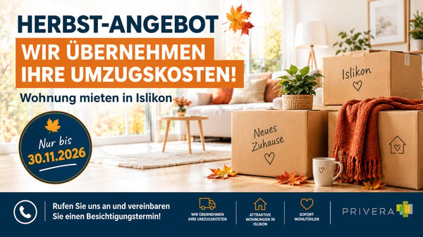 Herbst-Angebot bis 30.11.2026  Wir übernehmen Ihre Umzugskosten!