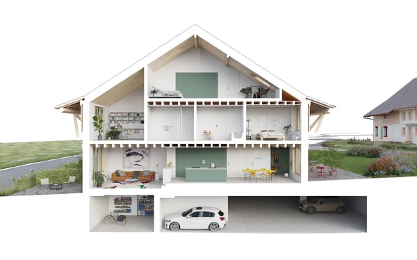 Neubauprojekt Areal Zinzikon - sechs grosszügige Reiheneinfamilienhäuser 5