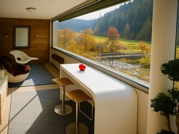 Moderne 1.5-Zimmer-Wohnung mit grosszügigem, verglastem Balkon und Disponibelraum 1