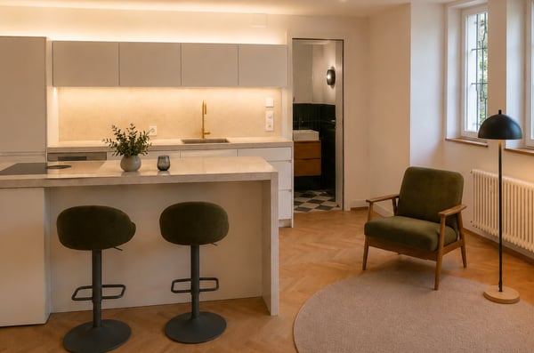 Stilvoll möblierte 2.5-Zimmer-Wohnung mit privatem Garten 1