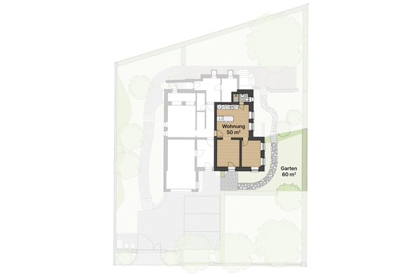 Stilvolle 1.5-Zimmer-Wohnung mit privatem Garten 3