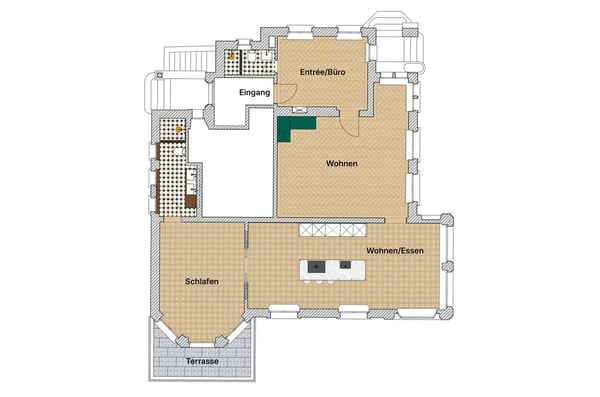 Repräsentative Büroräumlichkeiten am Zürichberg mit privatem Garten 2