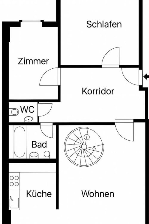 Sanierte Maisonettewohnung an ruhiger Lage nahe Rheinufer 9