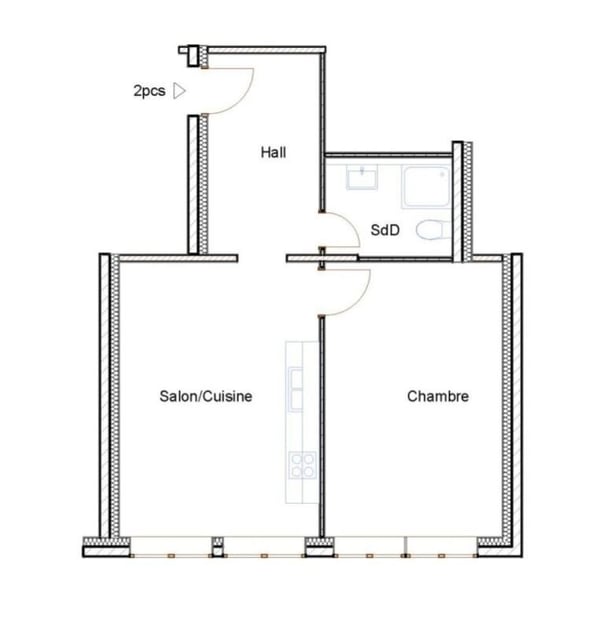 Appartement 1p près des Pâquis 2