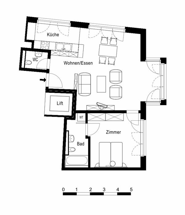 Moderne Wohnung mit grosser Dachterrasse 8