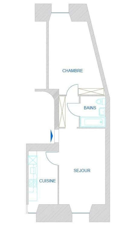 Appartement 3p à Jonction 2