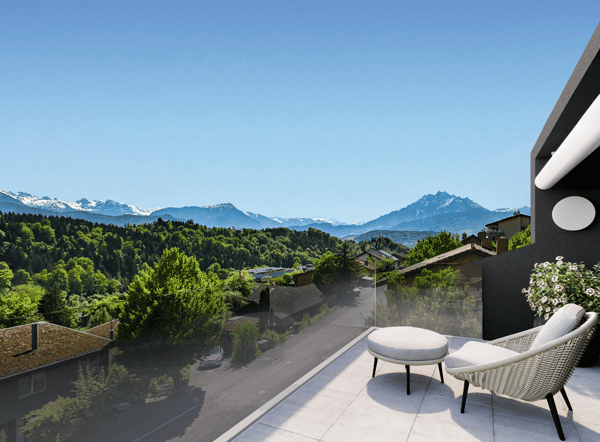 Neubauprojekt PRISMA7 - 3.5 Zimmer-Dachwohnung mit Bergsicht 2