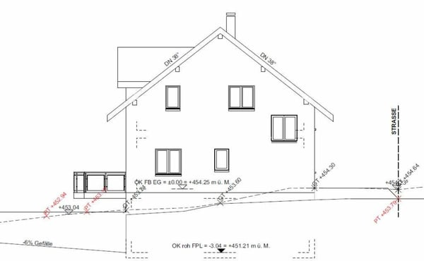 Zu verkaufen bei 8551 Wigoltingen, neues freistehendes 1½ Zi.-EFH am Südhang, an ruhiger, sonniger Lage mit Weitsicht /Massivbau ! 10