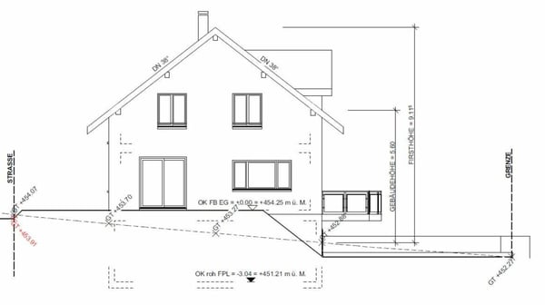 Zu verkaufen bei 8551 Wigoltingen, neues freistehendes 1½ Zi.-EFH am Südhang, an ruhiger, sonniger Lage mit Weitsicht /Massivbau ! 12