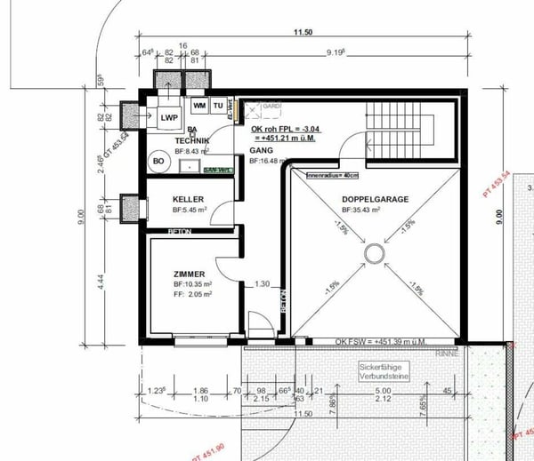 Zu verkaufen bei 8551 Wigoltingen, neues freistehendes 1½ Zi.-EFH am Südhang, an ruhiger, sonniger Lage mit Weitsicht /Massivbau ! 3