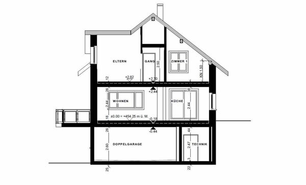 Zu verkaufen bei 8551 Wigoltingen, neues freistehendes 1½ Zi.-EFH am Südhang, an ruhiger, sonniger Lage mit Weitsicht /Massivbau ! 8