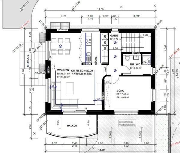 Zu verkaufen bei 8551 Wigoltingen, neues freistehendes 1½ Zi.-EFH am Südhang, an ruhiger, sonniger Lage mit Weitsicht /Massivbau ! 4